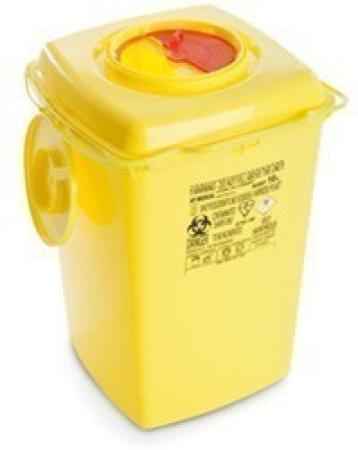 Naaldcontainer 10 liter - vierkant 22x22x32cm H - 1 stuk