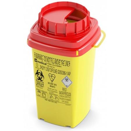 Naaldcontainer 7 liter - 19x19x32cm H - 1 stuk