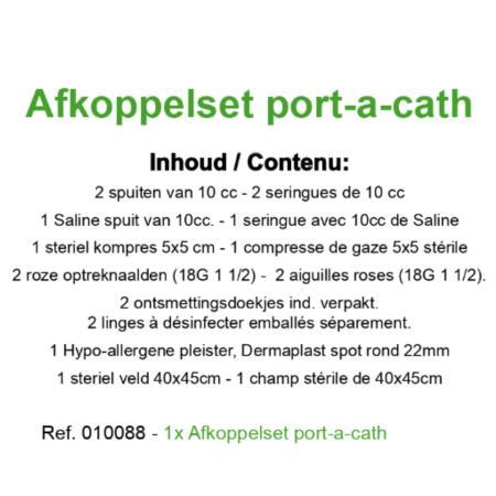 Afkoppelset port a cath 1 stuk