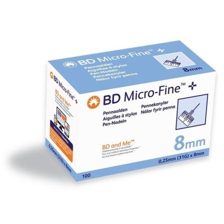 Micro-Fine pennaald - 31G x 8mm -  100 stuks