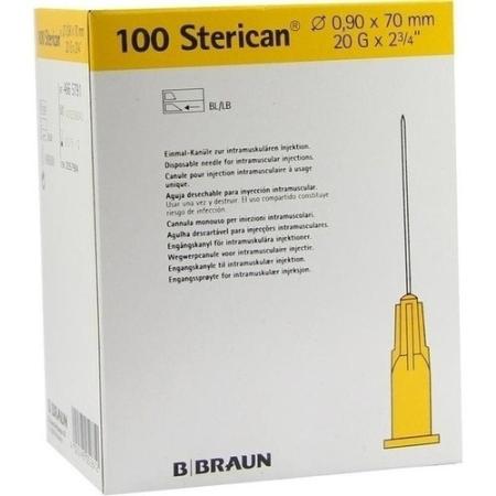 STERICAN Intramusculaire naald 20G x 70mm (geel) - 100 stuks