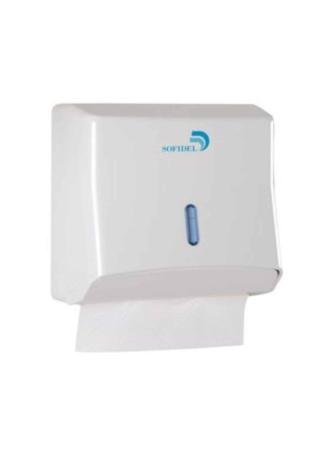 Papierdispenser voor gevouwen doekjes (type C,Z,W,V) - wit