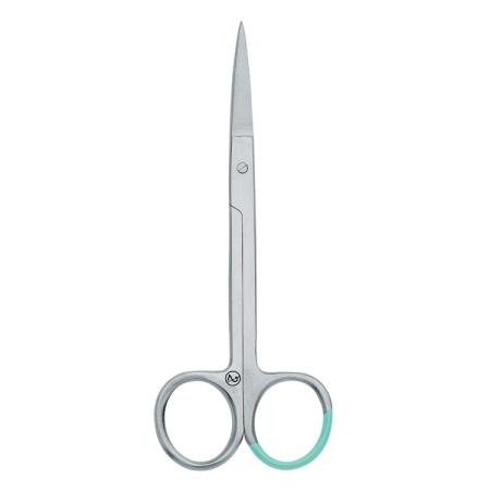 Ciseaux à iridectomie droits - 11,5 cm - stérile - jetable - en métal - 5 pièces