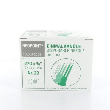 NEOPOINT Insulinenaald - 27G x 40mm (grijs) - 100 stuks