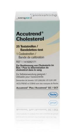 Accutrend Cholesterol-teststrips - 25 stuks