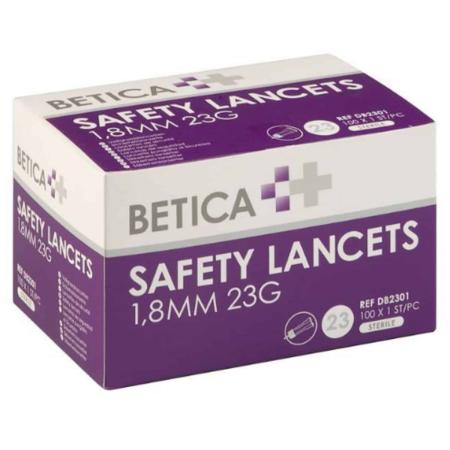 Safe Press Lancettes - Betica 23G 1,8 mm - 100 u.