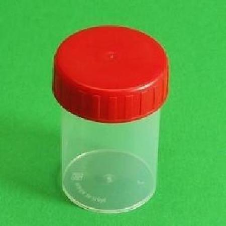 Pot à urine avec couvercle à visser 60ml  -  70u.