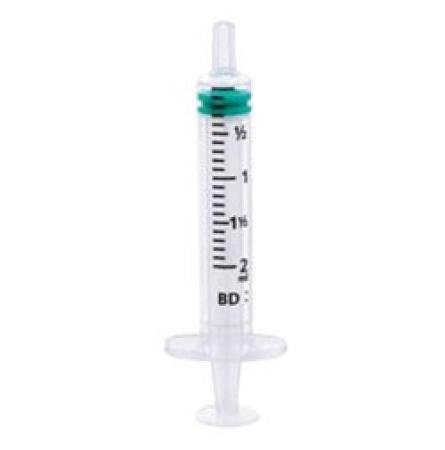 Emerald-spuit - 2ml - 3-delig - Luer-centrisch - 100 stuks