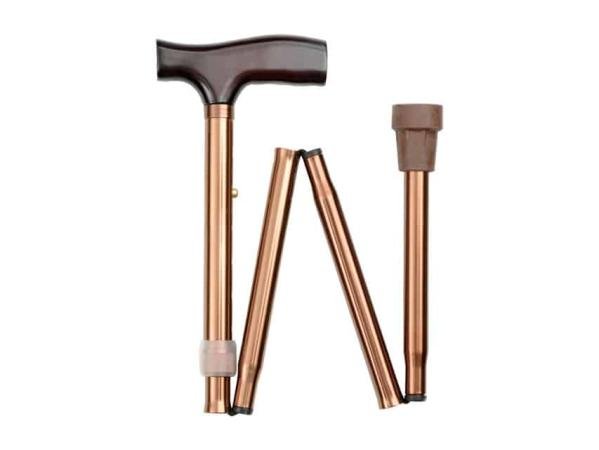 Canne pliable - 80 à 90cm de hauteur - Bronze