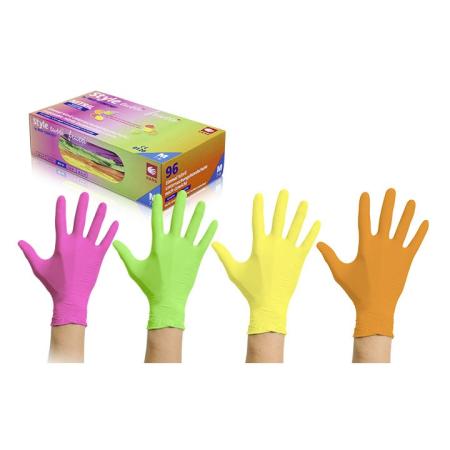 Tuttifrutti gants nitril - 4 couleurs - Large - 96 pièces   (10)