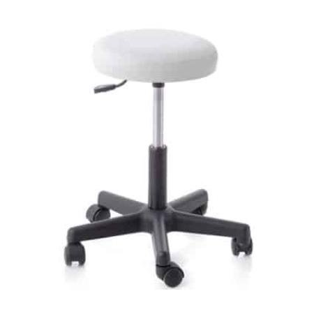 Tabouret econo - airlift - 5 wieltjes - WITTE skai
