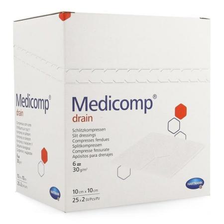 Medicomp SPLIT-kompressen non-woven - Steriel - 7,5 x 7,5 cm - 25 x 2 stuks