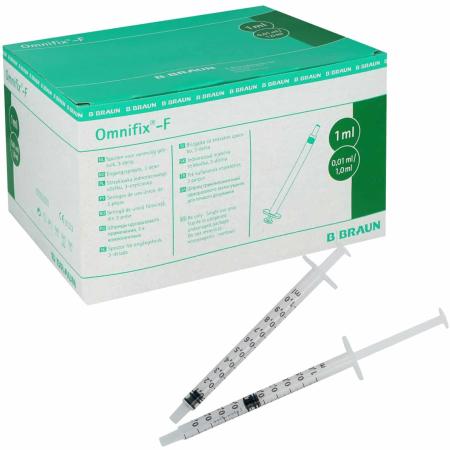 Omnifix spuiten 1ml - 3-delig met Luer-tip - 100 stuks