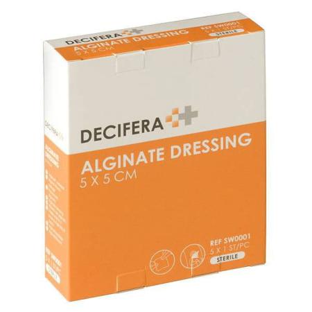 Decifera pansement à l'alginate 5x5cm - 5 pièces