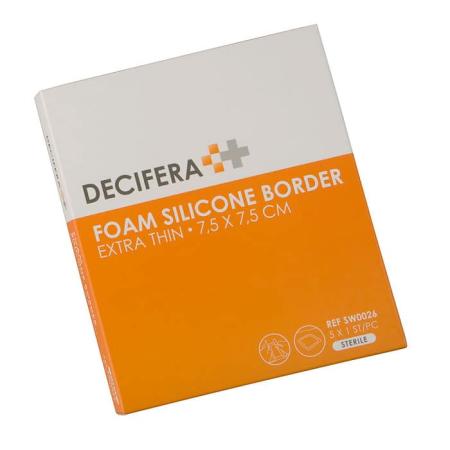 Decifera Foam Silicone Border Extra Thin - 7,5 x 7,5cm - 5 pièces