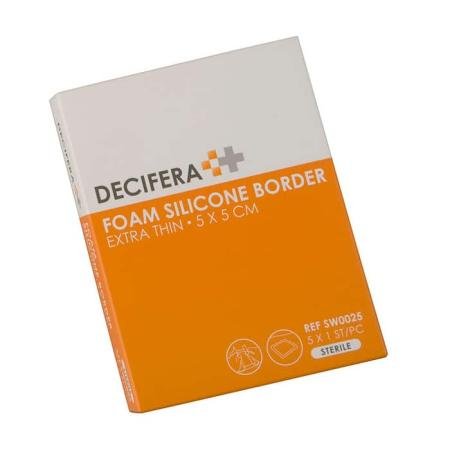 Decifera Foam Silicone Border Extra Thin 5x5cm - 5 pièces