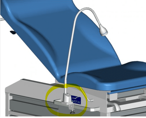 Accessoire voor Kompact: lamphouder op DIN-rail voor Welch Allyn-lamp