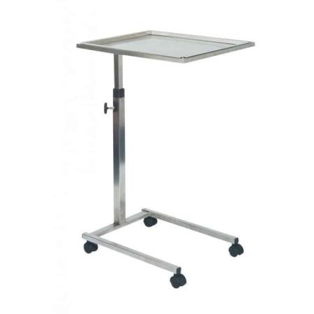 Mayo-tafel in hoogte verstelbaar (79 tot 128cm) - Inox plateau van 56 x 43cm