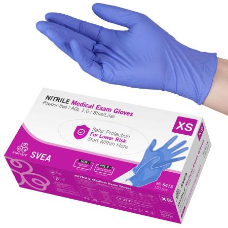 Evercare Gant d'examen nitril non-poudré violet SVEA - X-Small - 150 pièces