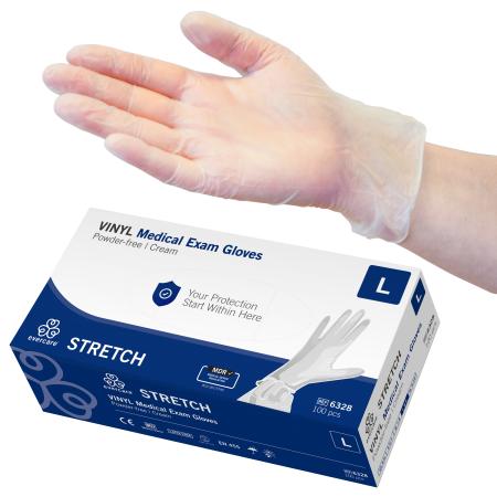 Evercare Stretchvinyl handschoenen poedervrij - Large - 100 stuks