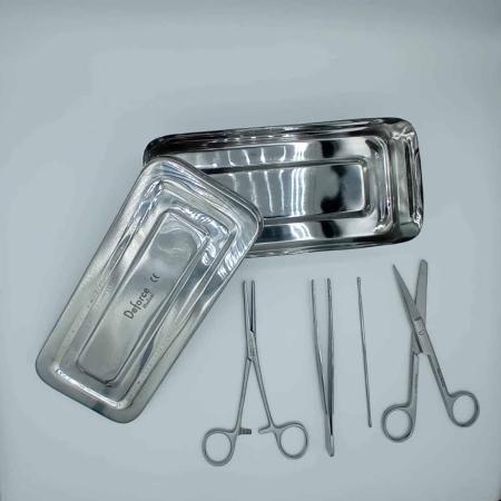 Inox instrumentendoos - Vlak - 18 x 8 x 4cm - Premium Label