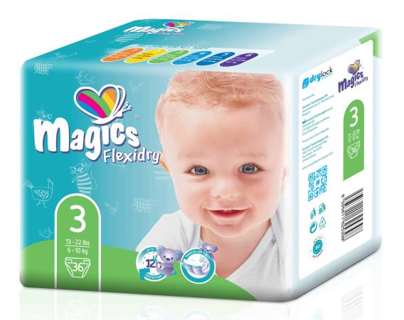 MAGICS Flexidry kleefluier - Maat 3 Midi (6-10 kg) - 36 stuks