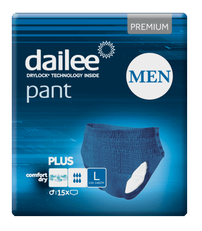 DAILEE Pant Premium - Plus - Large - Men (bleu) - 15 pièces