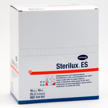STERILUX gaaskompressen - Steriel - 10 x 10cm (25 x 2 stuks per doosje)