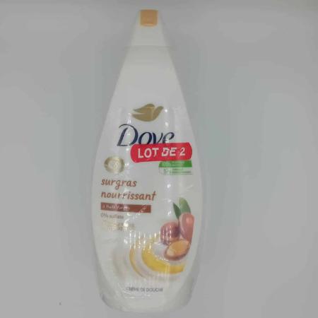 Dove douchecrème Surgras - Voedend met arganolie - per 2 flessen