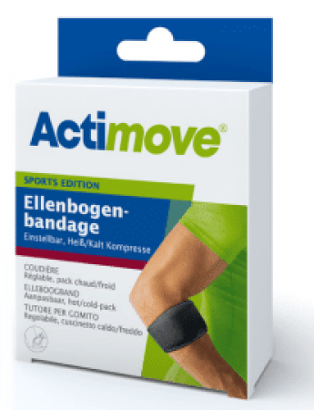 Actimove Elleboogbandage - Sport - Met uitneembaar hot/cold pack - Zwart