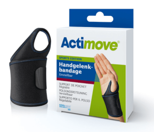 Actimove Polsbandage - Sport - verstelbaar - Zwart