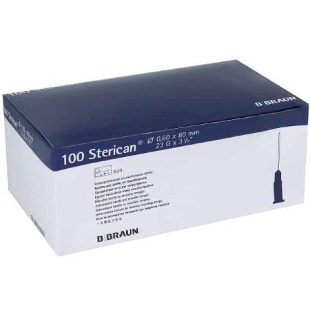 STERICAN Intramusculaire naald 23G x 80mm (blauw) - 100 stuks
