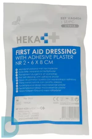 HEKA Snelverband met hechtpleister - 6 x 8cm - Steriel - per stuk