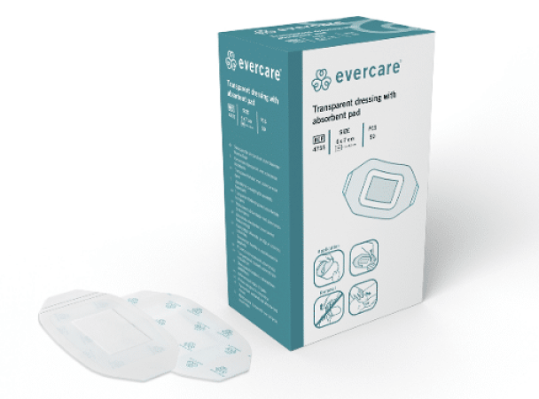 EVERCARE Eilandpleister transparant - Steriel - 6 x 7cm - 50 stuks