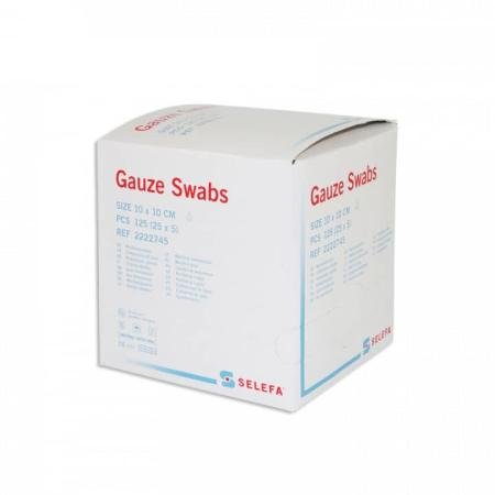 SELEFA Gaaskompres - Steriel - 7,5 x 7,5cm - 60 x 2 stuks
