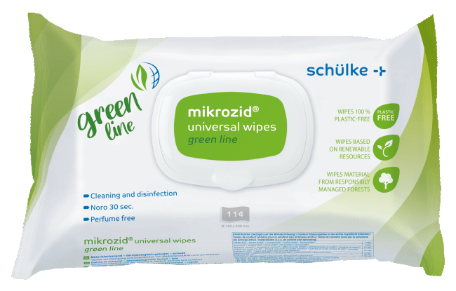 Mikrozid Universal wipes - Green line - 180 x 200mm - 114 stuks