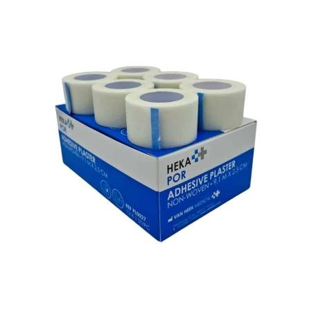 HEKA Por Non-woven hechtpleister - 2,5cm x 9m - 12 stuks