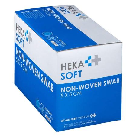 Compresse de drainage HEKA Soft - Non-woven - 10 x 10cm - Stérile - 80 x 2 pièces