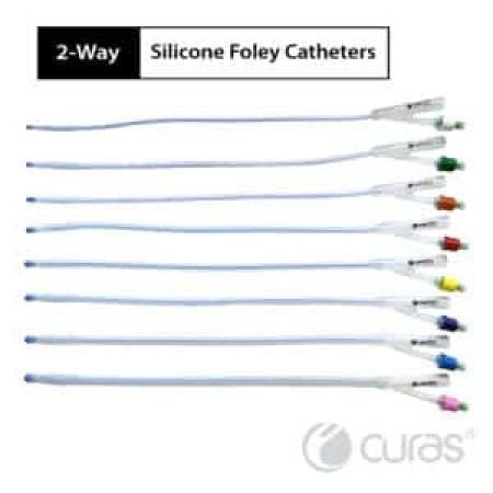 CURAS Foley-katheter - 100% silicone - CH8 - 3ml - 2-wegs - 28cm - per stuk