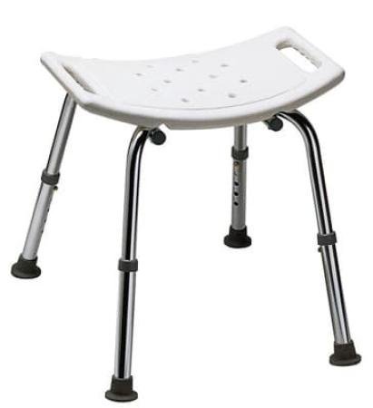 Chaise de douche, hauteur d'assise réglable de 35 à 45cm