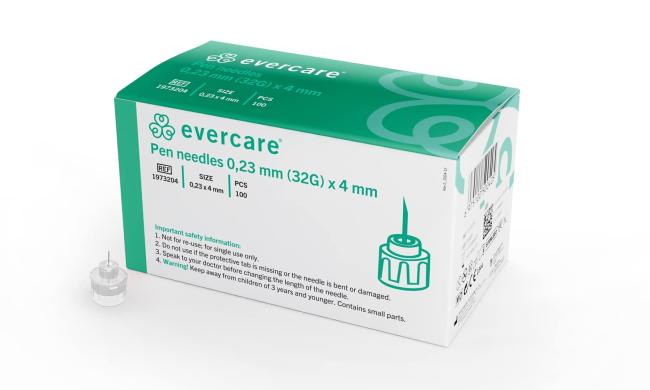 EVERCARE Pennaald - 32G x 4mm - 100 stuks