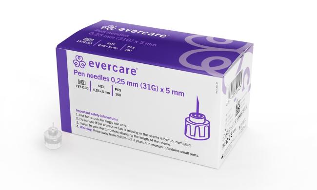 EVERCARE Pennaald - 31G x 5mm - 100 stuks