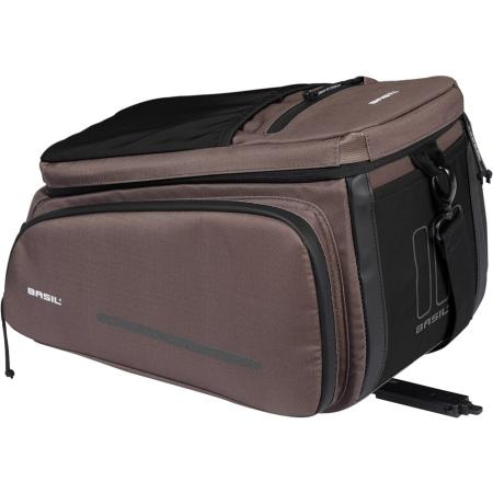 BASIL Bagagedragertas - Bruin - Inhoud 10 - 26l - Incl. adapterplaat