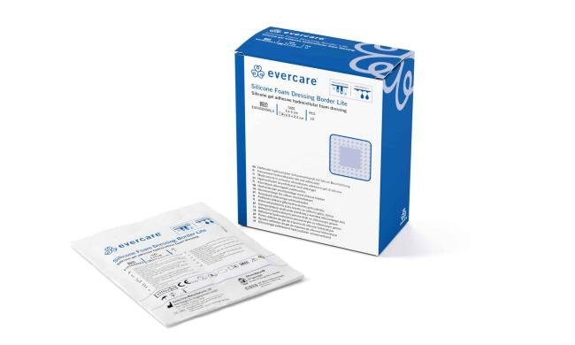 EVERCARE Silicone Foam Dressing Border Lite - 5 x 5cm - Steriel - 10 stuks