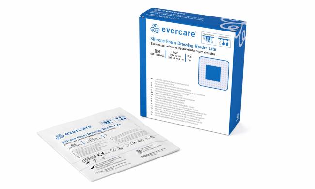 EVERCARE Silicone Foam Dressing Border Lite - 10 x 10cm - Steriel - 10 stuks