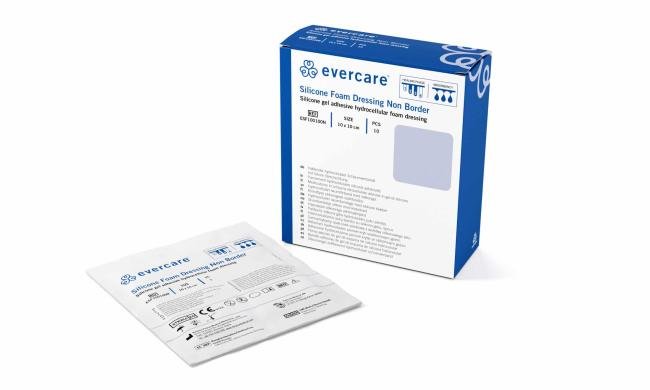 EVERCARE Silicone Foam Dressing - 10 x 10cm - Steriel - 10 stuks