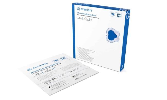 EVERCARE Silicone Foam Dressing Border Sacrum - 23 x 23cm - Steriel - 10 stuks