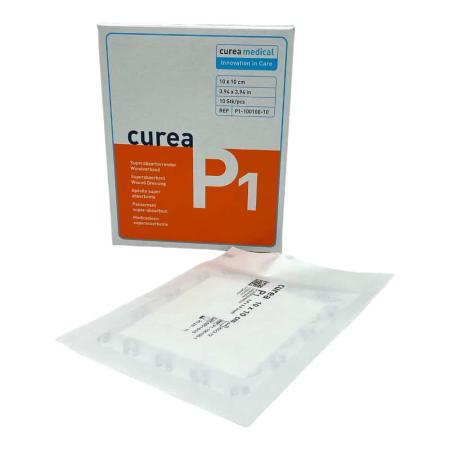 CUREA P1 Superabsorberend wondverband - Steriel - 10 x 10cm - 10 stuks