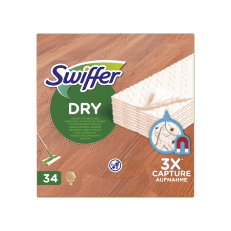 SWIFFER Dry Stofvangende doekjes voor houten vloer - 34 stuks