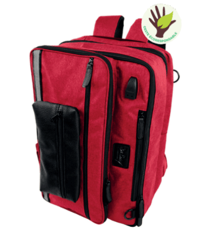Sac à dos médical convertible MADRAGUE, De Boissy - Rouge - Ecoresponsable